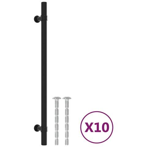 Maniglie per Mobili 10 pz Nere 224 mm in Acciaio Inox - Foto 2