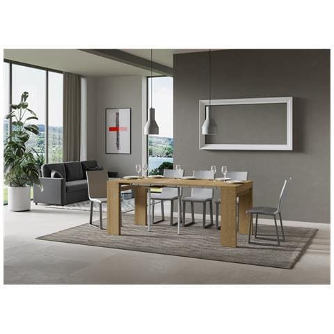 Consolle Allungabile 90x40/196 Cm Roxell Small - Quercia Natura - Foto 2