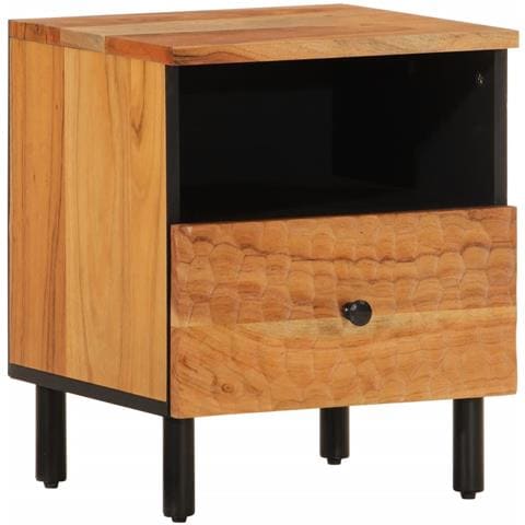 Comodino 40x33x46 Cm In Legno Massello Di Acacia - Foto 2