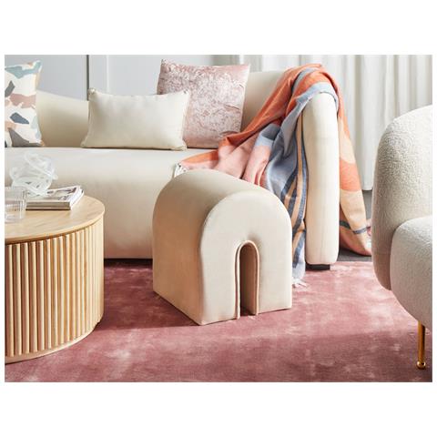 Pouf Modoc Velluto Beige - Foto 1