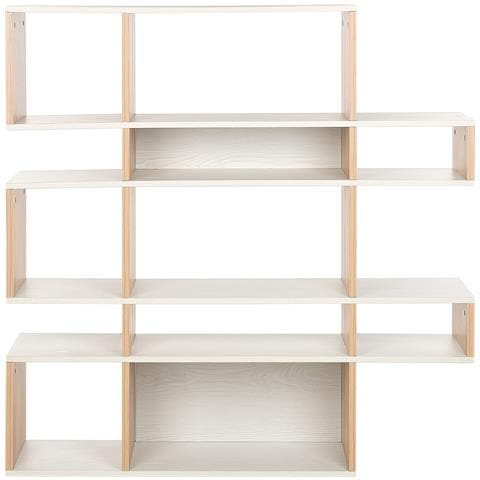 Libreria A 5 Ripiani Amarilo 120 Cm Marrone/bianco - Foto 2