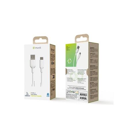 Cavo Usb-c Verso Usb 2.0 Carica Rapida 3a E Sincronizzazione 3m, Bianco - Foto 4