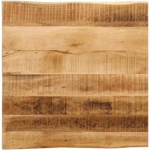 Piano Tavolo Bordi Vivi 80x80x2,5cm Legno Massello Mango Grezzo - Foto 1