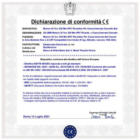 Motore Ricambio 24 Vdc Tipo Under Pressofuso In Alluminio Ingranaggi In Metallo Per Cassa Interrata Con Sblocco A Chia - Foto 4