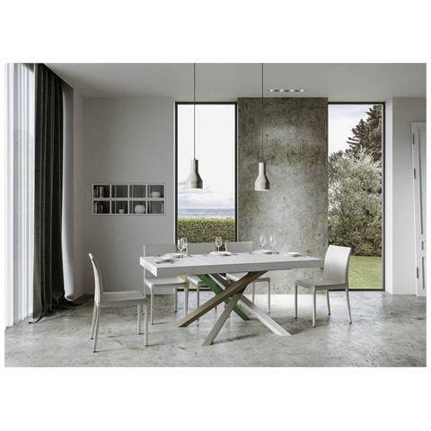 Tavolo Allungabile 90x160/264 Cm Volantis Premium Bianco Frassino Telaio 4/a - Foto 4