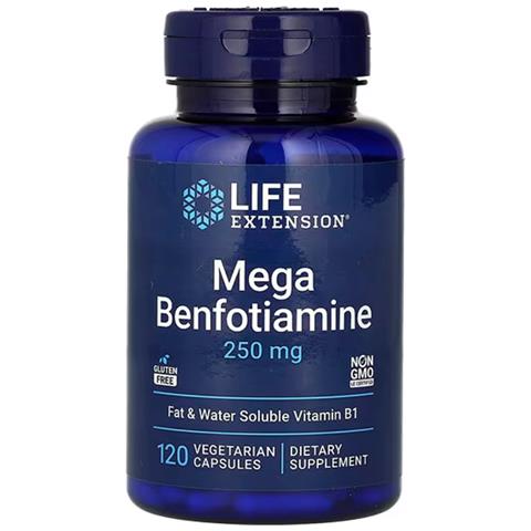 Mega Benfotiamina 250 Mg 120 Capsule Vegetariane Life Extension - Foto 1