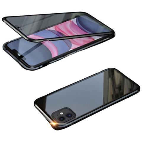 Custodia Magnetica Per Iphone, Cover In Vetro Temperato Bifacciale Black Iphone 16 - Foto 1