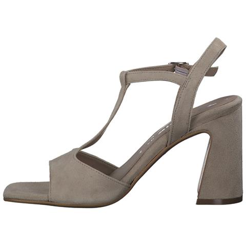 Taupe Elegant Open Sandals Sandali Pelle Scarpe Donna Beige Eu 37, 1-28380-20 341 - Foto 3