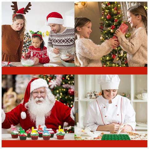 Forma In Silicone Per Natale A Forma Di Cervo - Crea 48 Deliziosi Dolcetti! - Foto 2