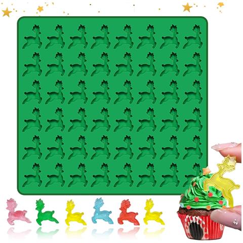 Forma In Silicone Per Natale A Forma Di Cervo - Crea 48 Deliziosi Dolcetti! - Foto 1