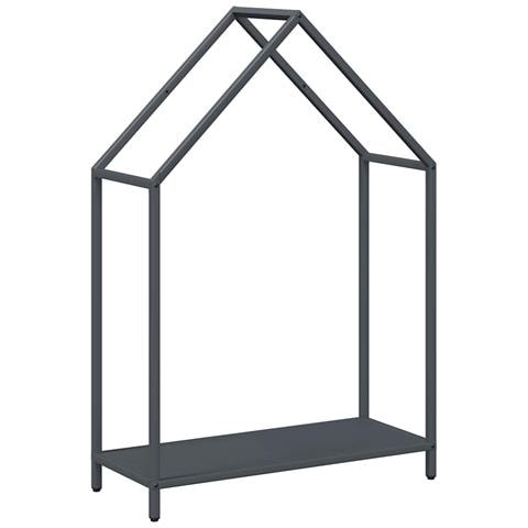 Rastrelliera per Legna da Ardere Antracite 60x25x90 cm - Foto 1
