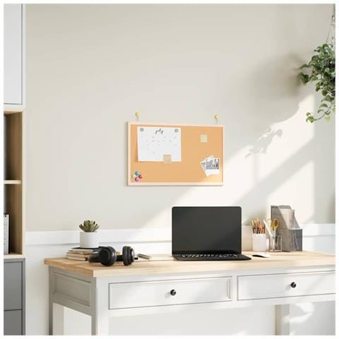 Tavola In Sughero Con Cornice Legno Massello Di Pino 60x40 Cm - Foto 1