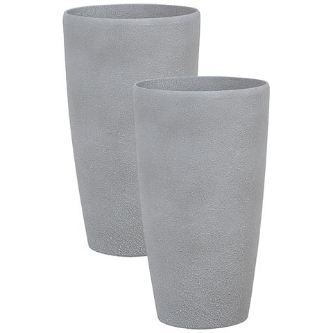 Set Di 2 Vasi Per Piante Abdera 31 Cm Grigio - Foto 2
