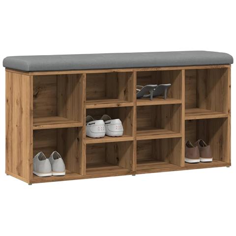 Panca Porta Scarpe Rovere Artigianale 102x32x50 Cm Truciolato - Foto 3