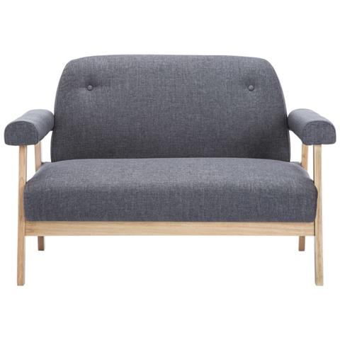 Lusso Casadino -  Divano A 2 Posti In Tessuto Grigio Scuro - Foto 2