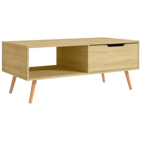 Tavolino Salotto Rovere Sonoma 100x49,5x43 Cm Legno Multistrato - Foto 1