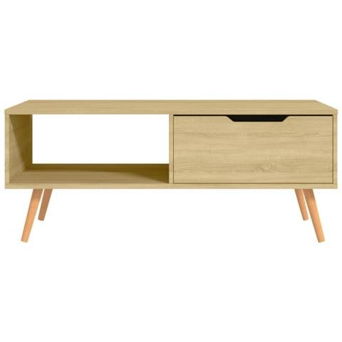 Tavolino Salotto Rovere Sonoma 100x49,5x43 Cm Legno Multistrato - Foto 2
