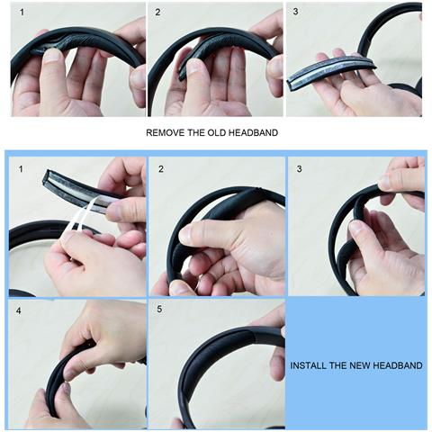 Cuscinetti Auricolari E Fascia Per Jbl Jr460nc - 1 Paio Darkgrey - Foto 2