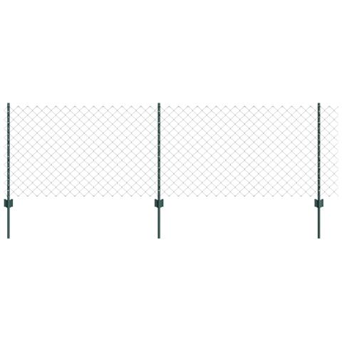 Set di Recinzione Metallica Set di 2 Verde Acciaio Zincato - Foto 1