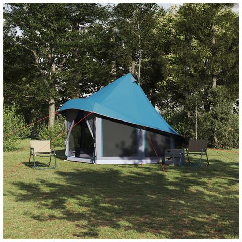 Tenda per Famiglie Tipi Blu Impermeabile per 6 Persone - Foto 2