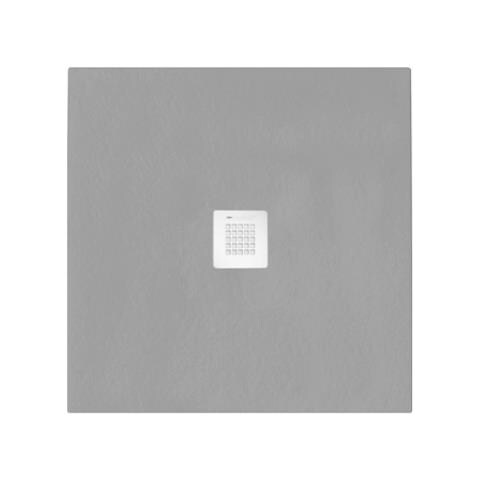 Piatto Doccia Quadrato 80x80 Cm Effetto Pietra Marmoresina Stone Quadrato Grigio Cemento Francia - Foto 1