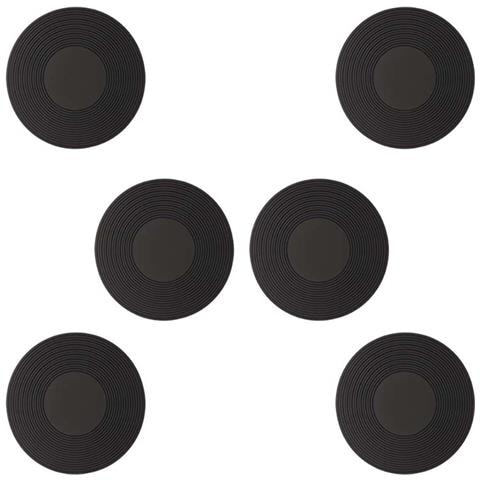 Sottobicchieri In Silicone A Forma Di Disco In Vinile - Set Da 6, Antiscivolo E Resistenti Al Calore - Foto 1