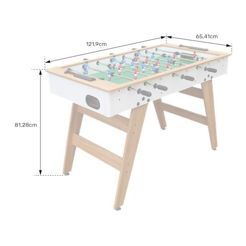 Calciobalilla 120cm Bianco E Legno - Foto 8