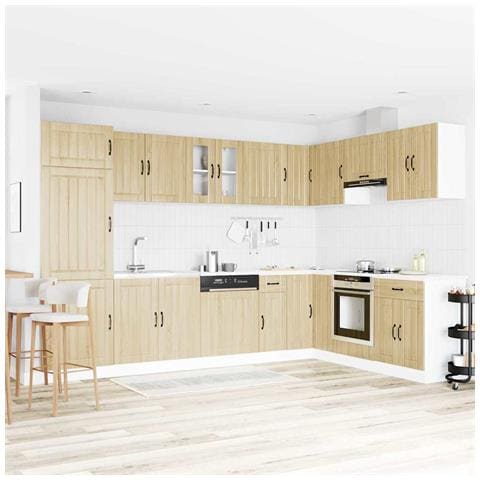 Mobile da cucina Lucca 2 pcs Marrone 80 x 46 x 81.5 cm - Foto 2