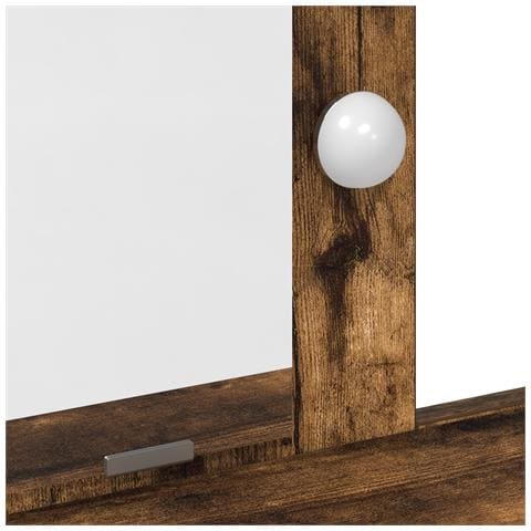 Tavolo da Trucco con Luci LED Rovere Affumicato 100x41x140 cm - Foto 9