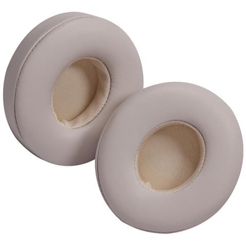 2 Cuscinetti Auricolari Di Ricambio In Pelle Proteica Compatibili Con Cuffie Beats Solo 2 E Solo 3 Beige - Foto 2