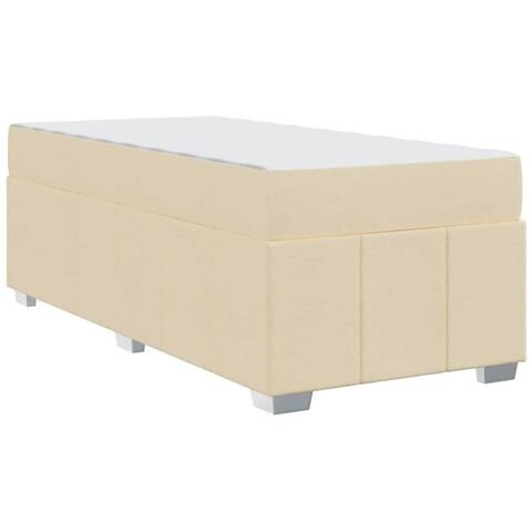 Struttura del letto con materasso Crema 120 x 190 cm Tessuto - Foto 9