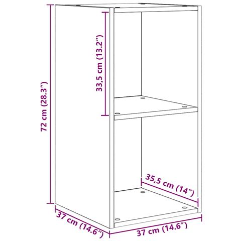 Mobile TV da Parete 4 pcs Legno Antico 37 x 37 x 72 cm - Foto 9