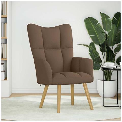 Poltrona Relax Marrone in Tessuto - Foto 2