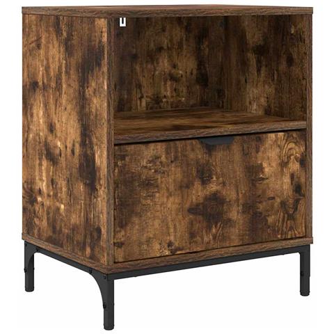 Comodino Rovere fumo 49 x 36 x 61 cm Legno multistrato - Foto 1