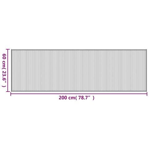 Tappeto Rettangolare Marrone 60x200 cm in Bambù - Foto 8