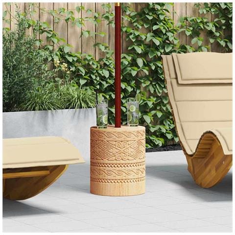 Base per ombrellone Altro Marrone Ø34 x 40 cm Legno massello - Foto 2