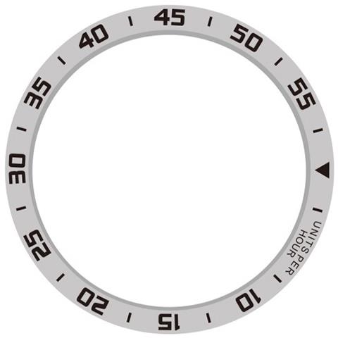 Anello Lunetta Argento & Nero - 45mm Acciaio Inossidabile Compatibile Con Samsung Watch5 Pro - Foto 1