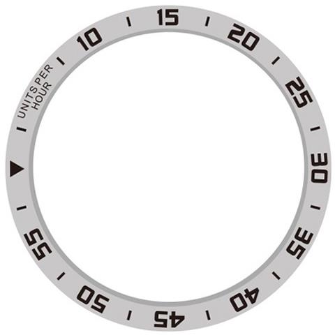 Anello Lunetta Argento & Nero - 45mm Acciaio Inossidabile Compatibile Con Samsung Watch5 Pro - Foto 2