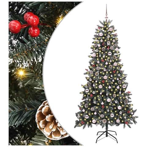 Albero di Natale artificiale con 300 LED Verde 240 cm - Foto 1