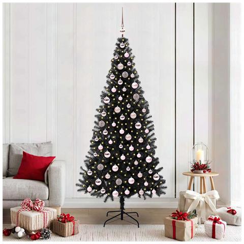 Albero di Natale con 300 LED con supporto Nero 210 cm PVC - Foto 2