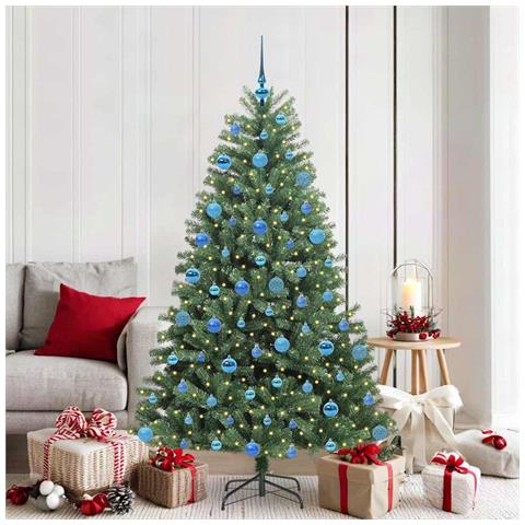 Albero di Natale Artificiale con Rami Pieghevoli Verde 180 cm - Foto 2