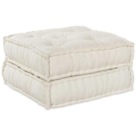 Divano modulare 2 pcs Crema 140 x 70 x 36 cm Tessuto - Foto 2