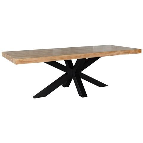 Tavolo Da Pranzo In Legno Marrone Con Gambe In Ferro 240x100x76h Cm - Foto 1