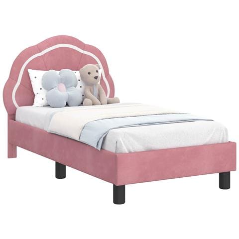 Struttura letto per bambini con testata Rosa 70 x 140 cm - Foto 1
