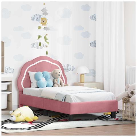 Struttura letto per bambini con testata Rosa 70 x 140 cm - Foto 2