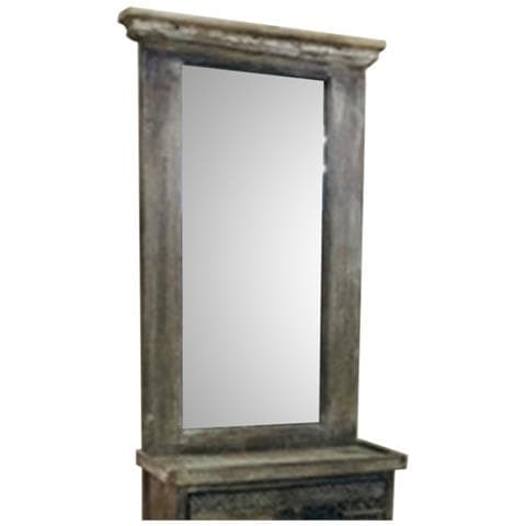 Mobile Da Ingresso Con Specchio In Legno Marrone 45x20x184h - Foto 2