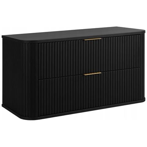 | Mobili bagno 100cm | Nero opaco - legno | L /H /P 100/52/41cm | ELEGANCE | Mobiletto, mobili bagno, basi, lavabo - Foto 1