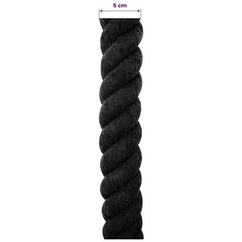 Corda Nero 5 x 5 x 500 cm Cotone - Foto 5