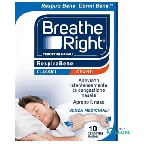 Cerotti Nasali Breathe Right Classici Grandi 10 Pezzi - Foto 1