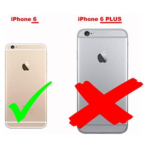 Custodia Compatibile Con Apple Iphone 6 / Iphone 6s In Rosso Nero - Coperchio Protettiva Con Chiusura Magnetica, Funzione Stand E Tasca Per Le Carte - Foto 2